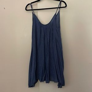 Blue polka dot dress